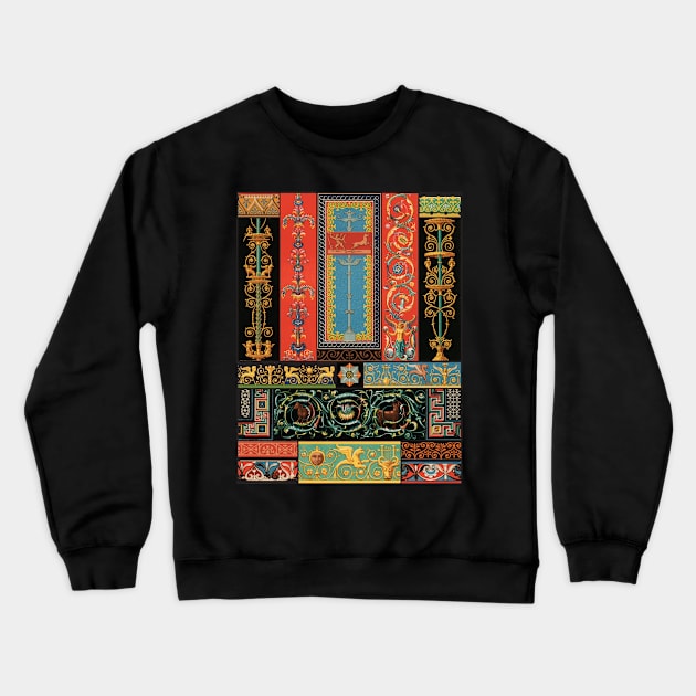 Greek-Roman Pattern Crewneck Sweatshirt by CozyCanvas